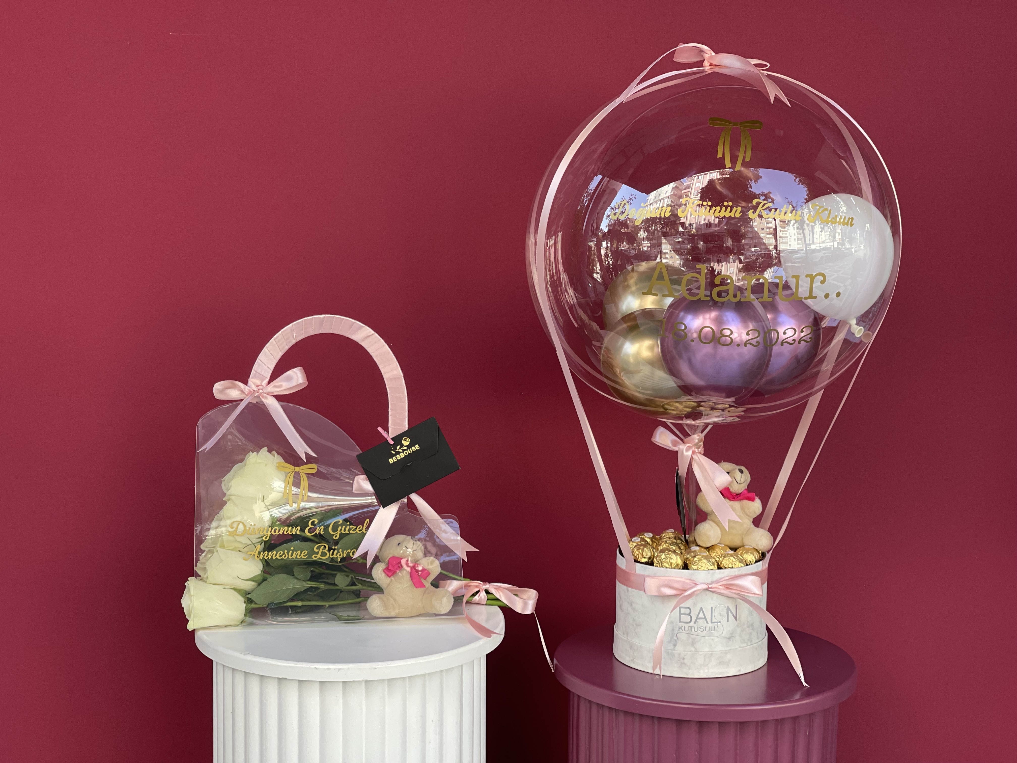 Çikolata Konsepti-Gül Çantası Seti