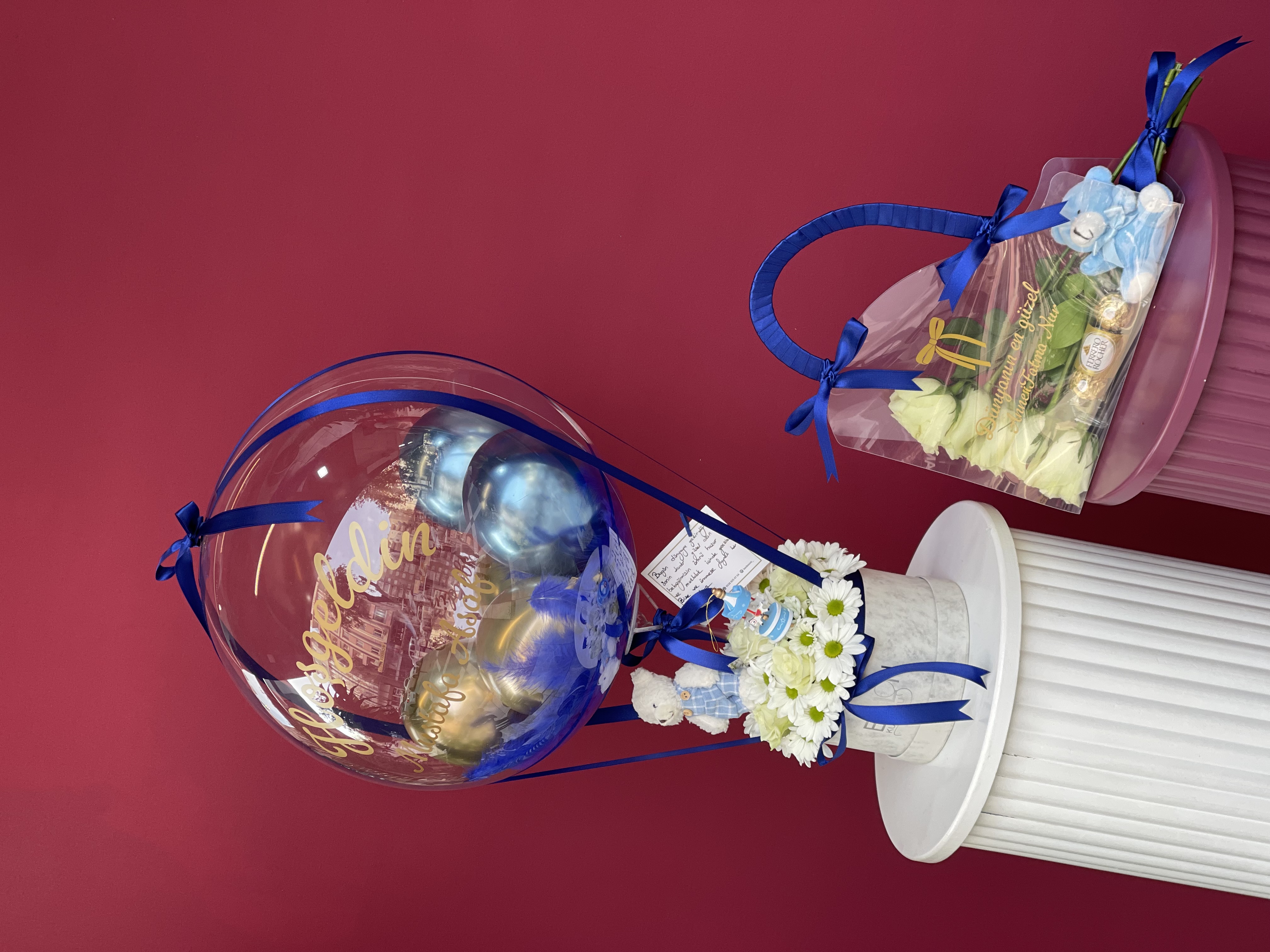 Güllü Papatya Konsepti- Anneye Özel Çanta Seti