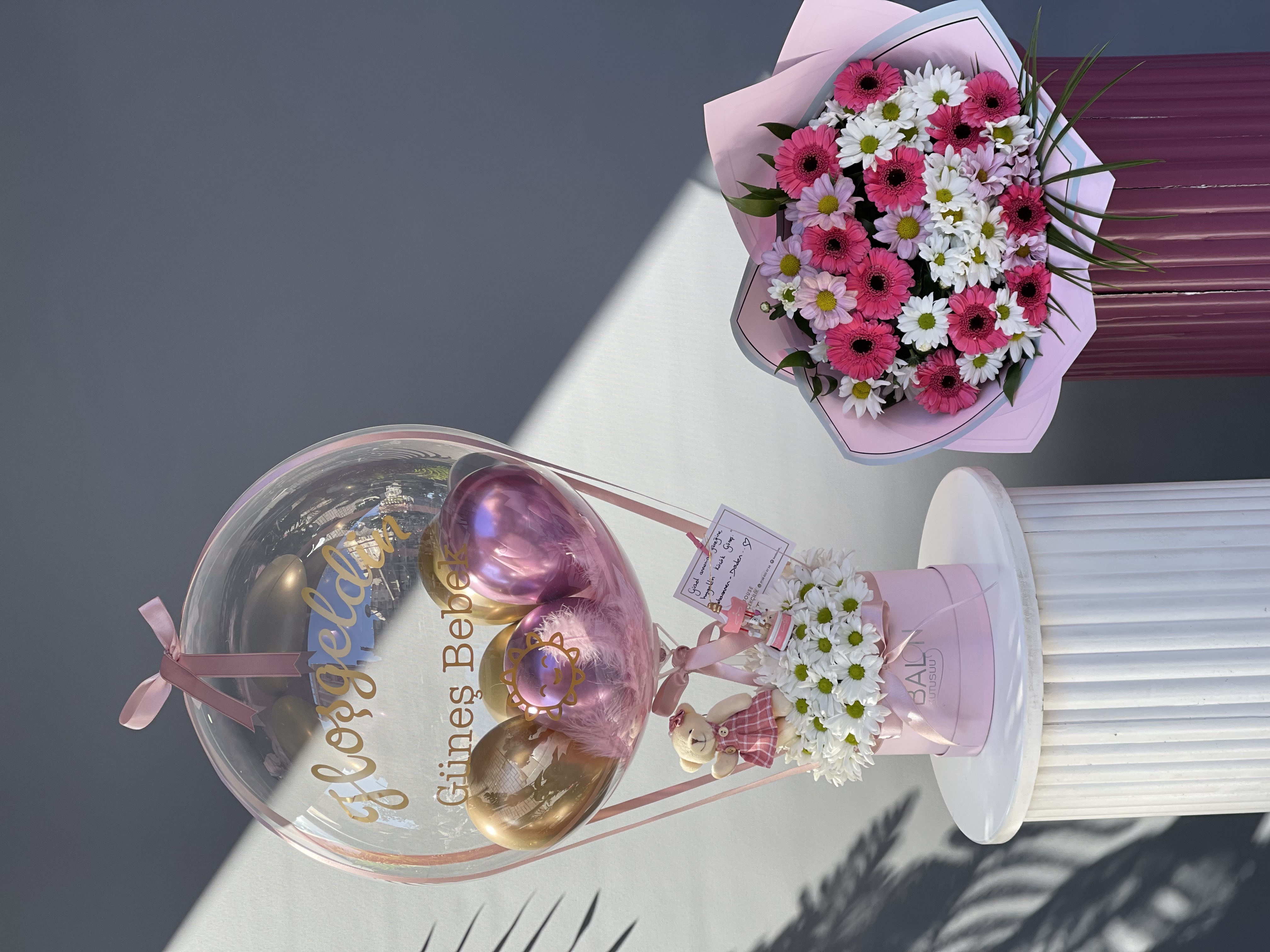 Papatya Konsepti- Renkli Buket Seti