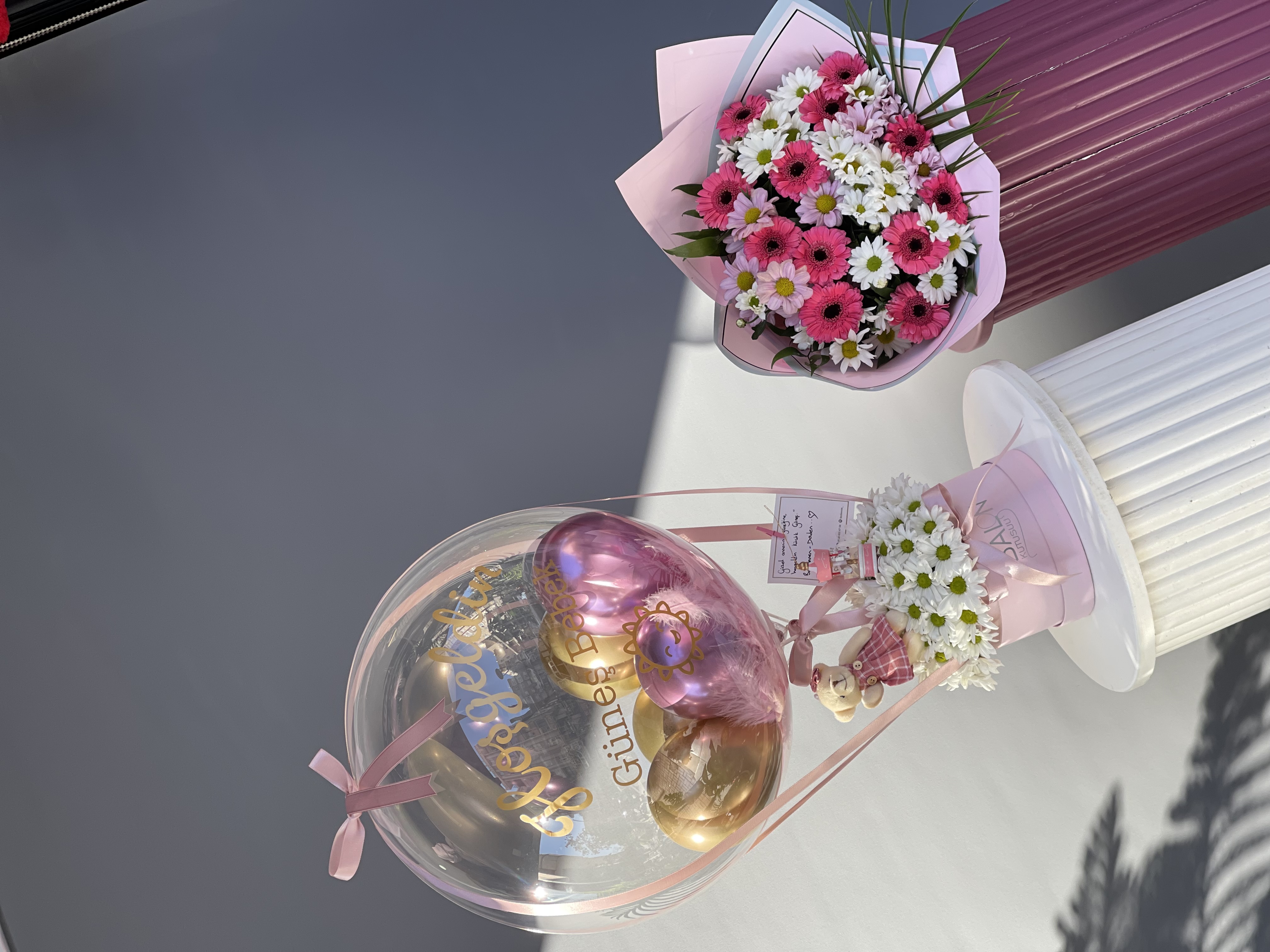 Papatya Konsepti- Renkli Buket Seti