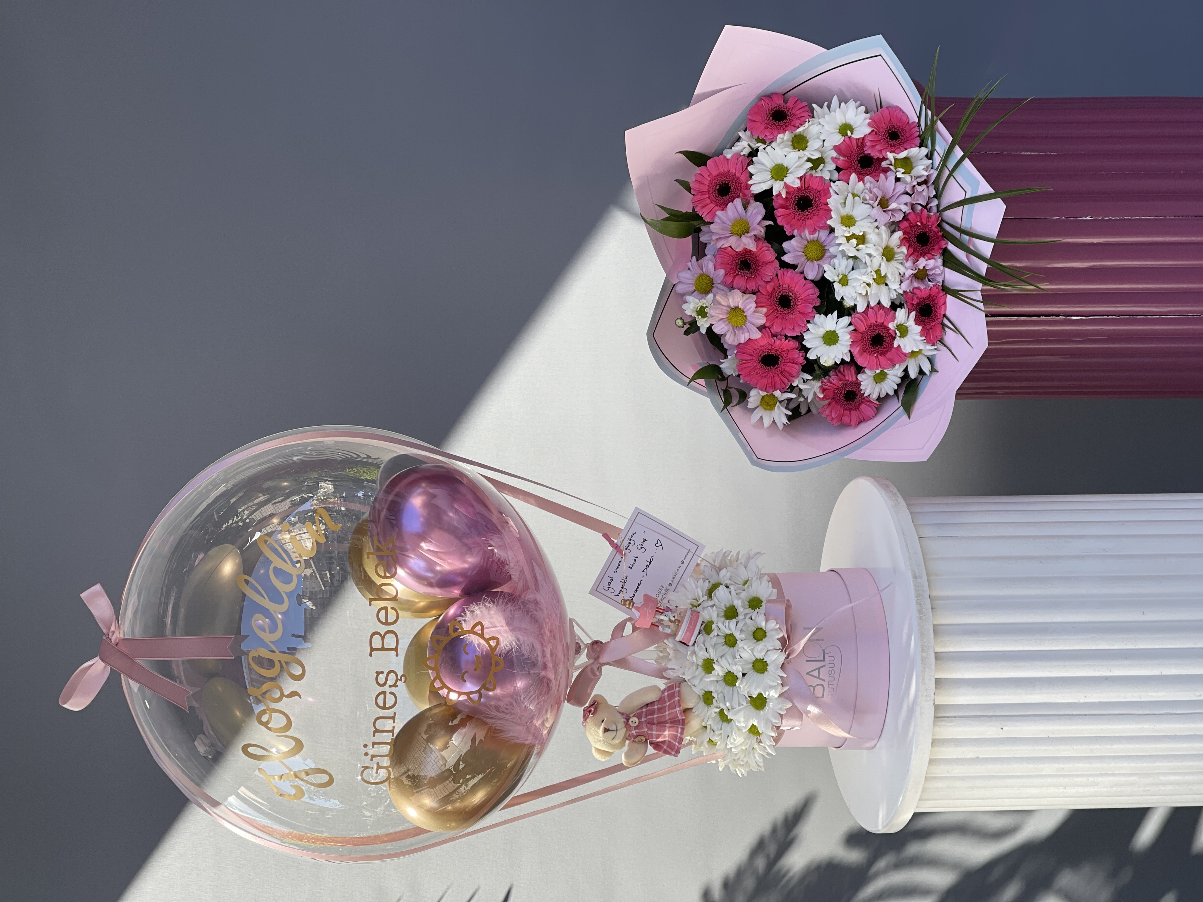 Papatya Konsepti- Renkli Buket Seti