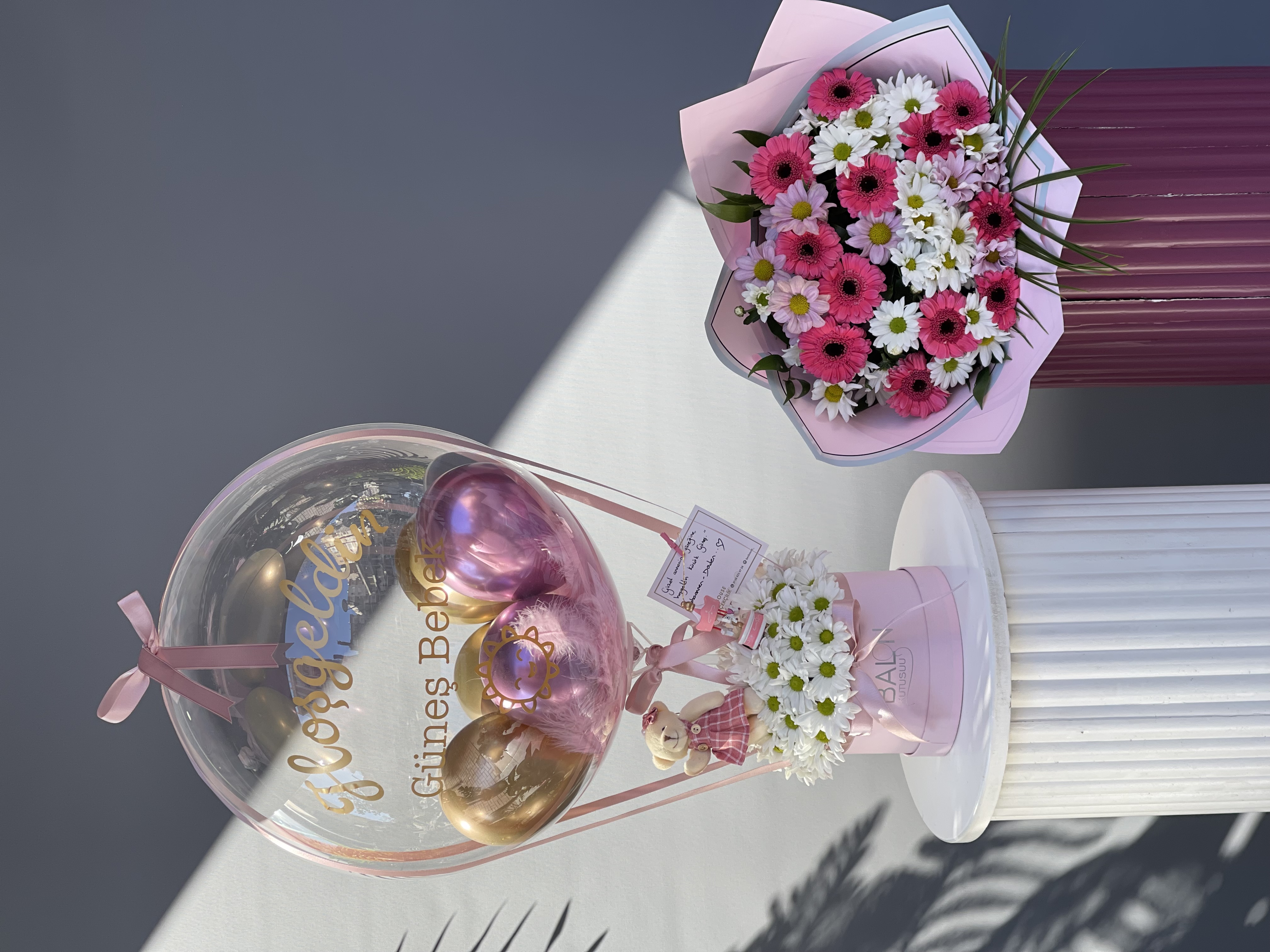 Papatya Konsepti- Renkli Buket Seti