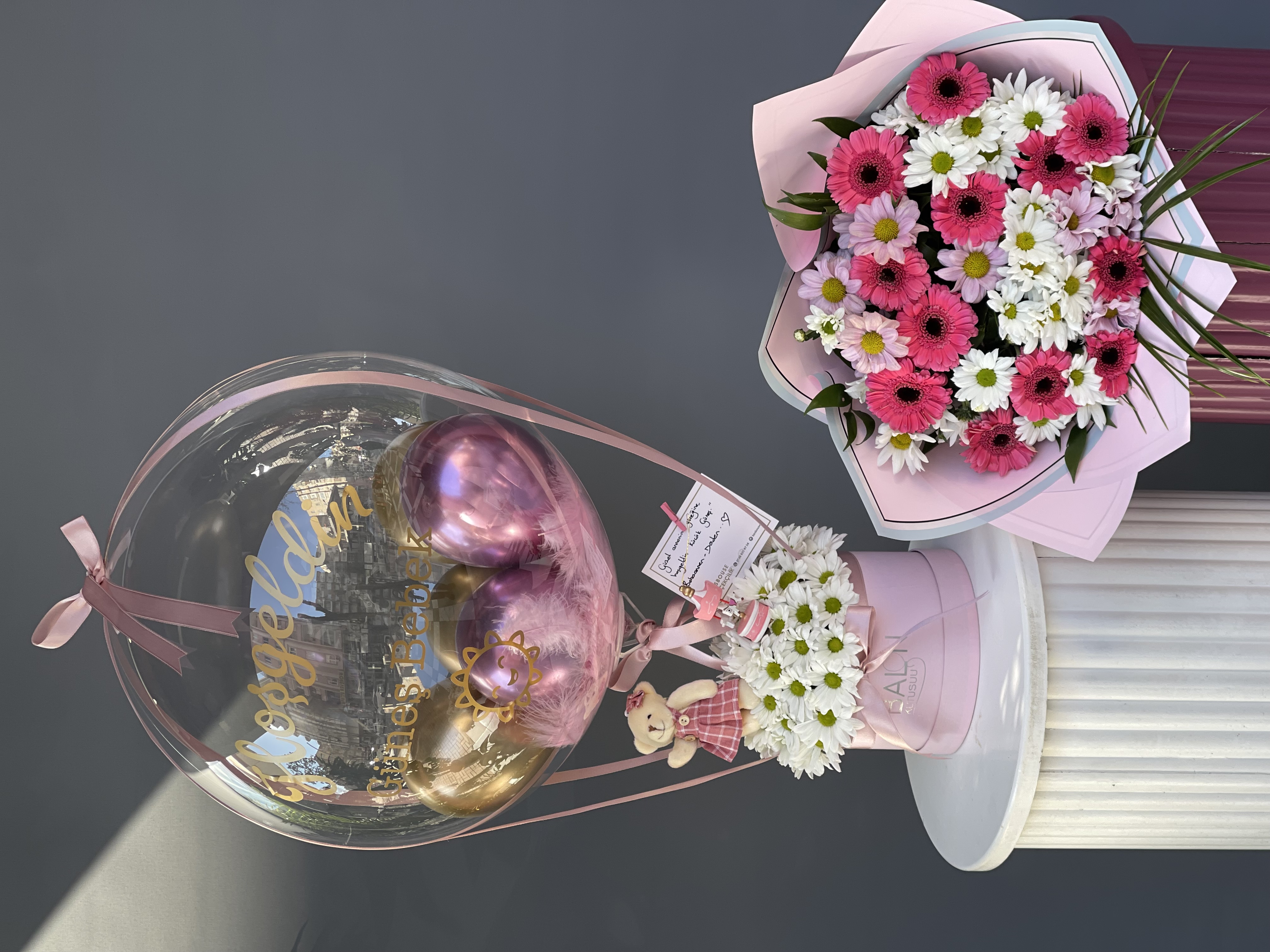 Papatya Konsepti- Renkli Buket Seti