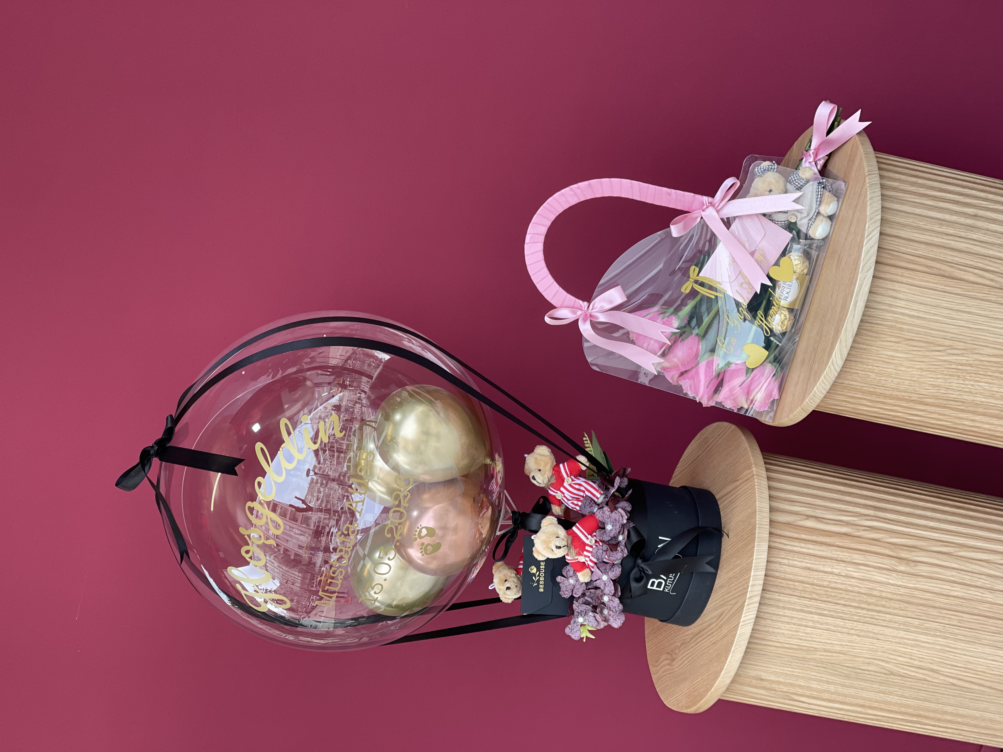 Ayıcık Konsepti - Anneye Özel Gül Çantası Seti