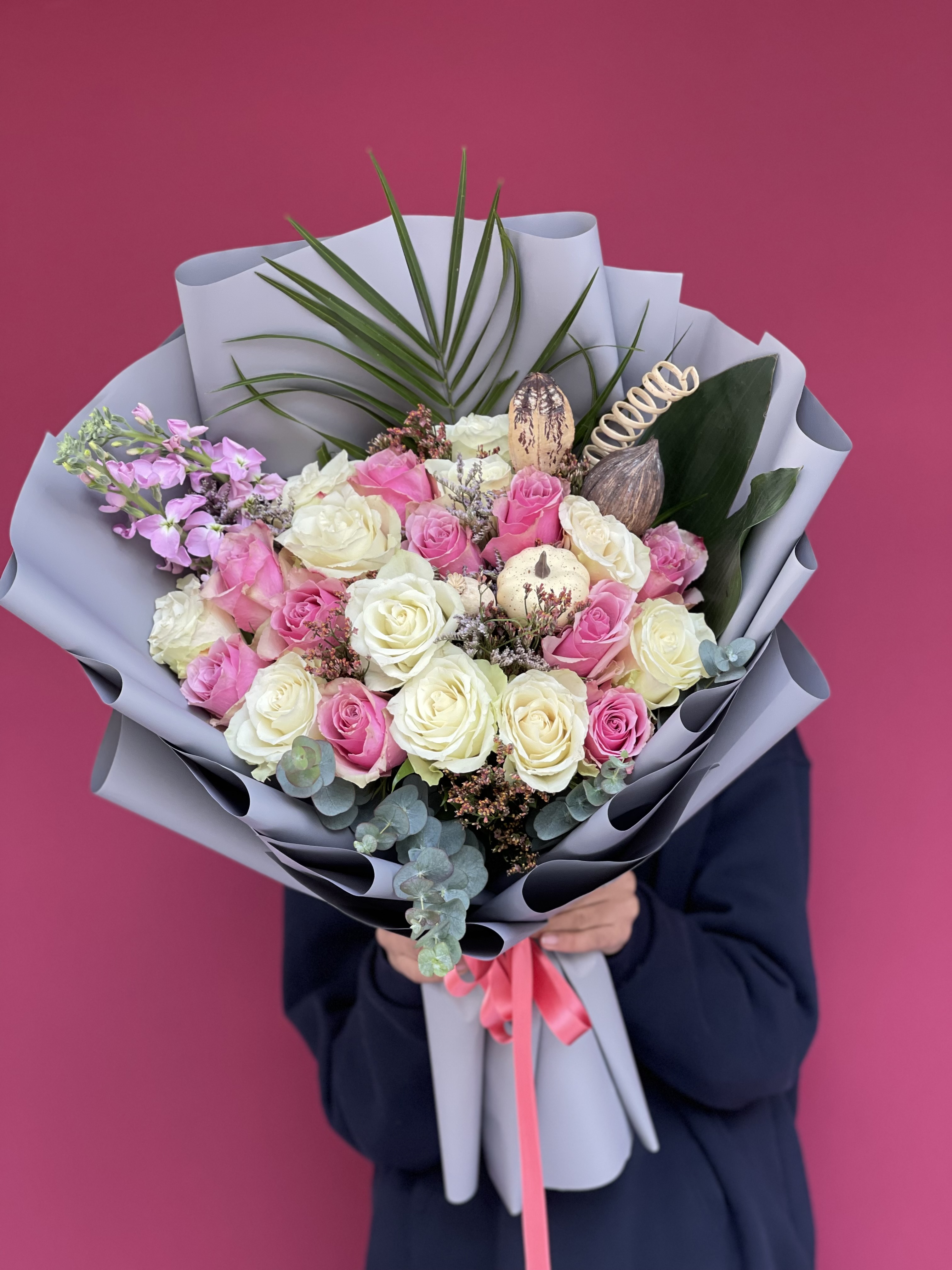 Renkli İthal Gül Buketi